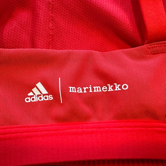 SOLD OUT! ADIDAS MARIMEKKO TECHFIT LONG BRA TEAM REAL MAGENTA POLKA DOT Sz L - Picture 8 of 10